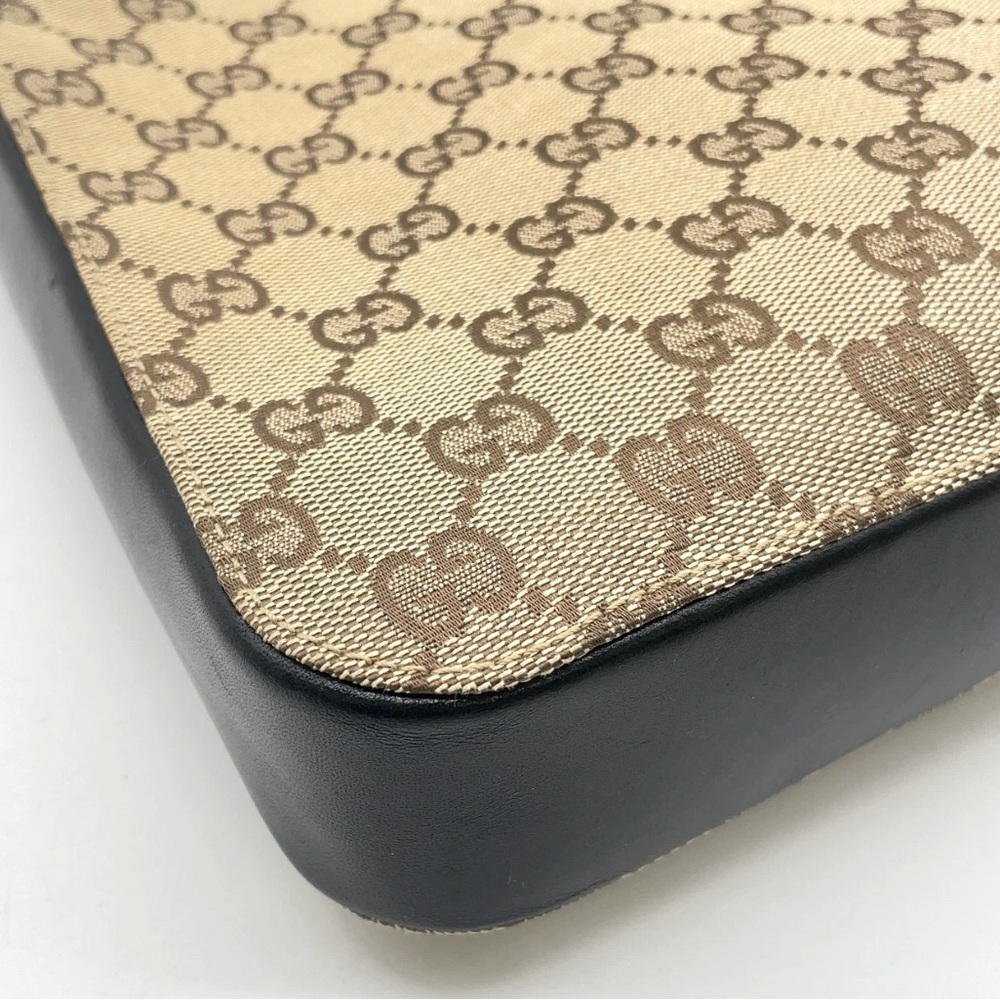 Gucci shoulder bag Tan and Black Monogram Tote - Picture 7 of 15